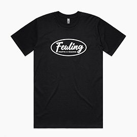 Oval Script Tee, Black