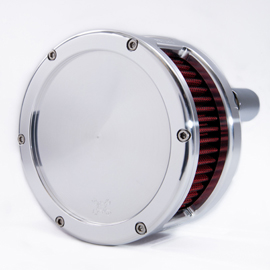 BA Air Cleaner Kit, Raw finish, Red filter
