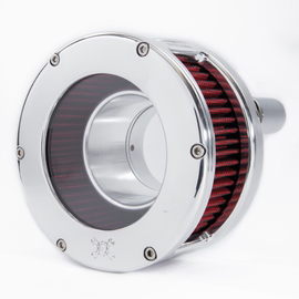 BA Air Cleaner Kit, Polished finish, Red filter