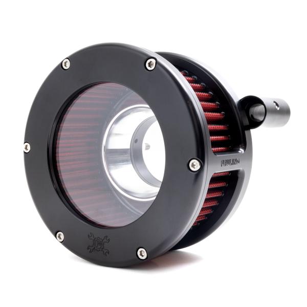 BA Air Cleaner Kit, Black finish, Red filter