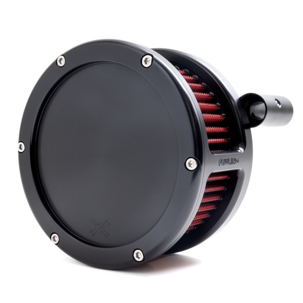 BA Air Cleaner Kit, Black finish, Red filter