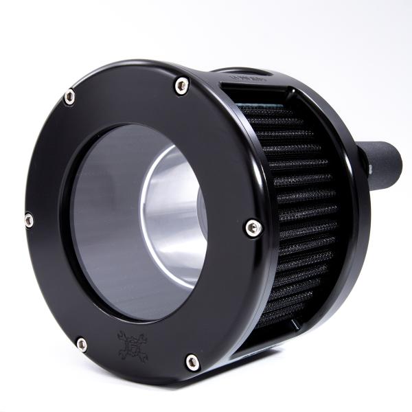 BA Race Series Air Cleaner Kit, Race Series tall cage, Black filter, Black finish