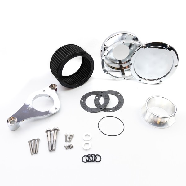 Part#:5537 - BA Air Cleaner Kit, Chrome finish, Black filter