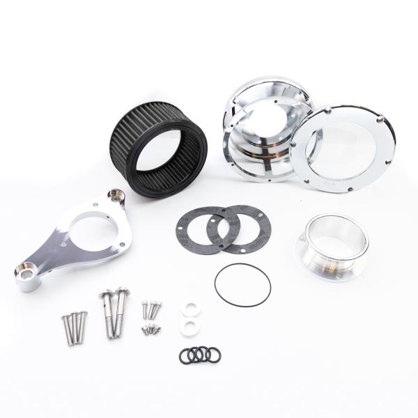 Part#:5538-70 - BA Air Cleaner Kit, Chrome finish, Black filter