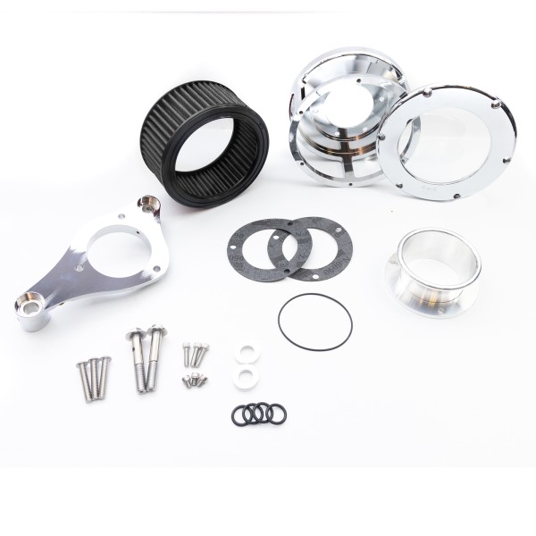 Part#:5538-70 - BA Air Cleaner Kit, Chrome finish, Black filter