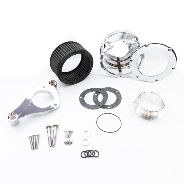 Part#:5538-70 - BA Air Cleaner Kit, Chrome finish, Black filter
