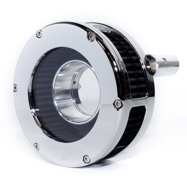 BA Air Cleaner Kit Slim, Chrome finish, Black filter