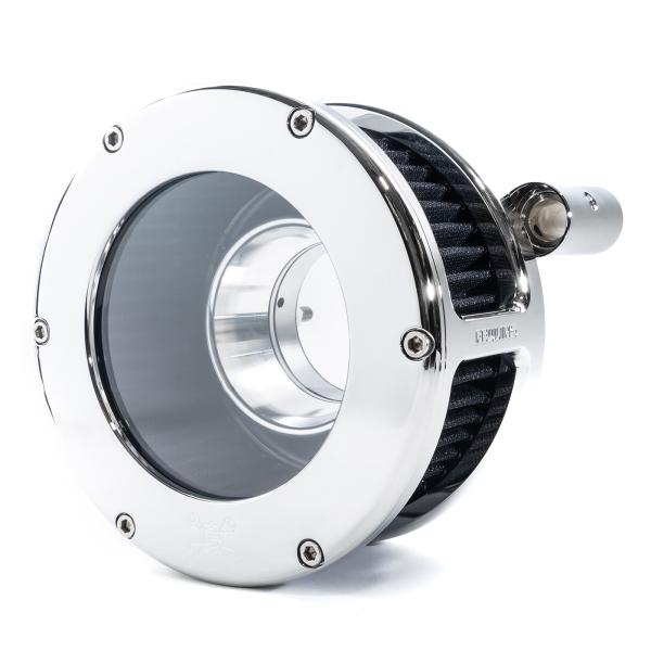 BA Air Cleaner Kit, Chrome finish, Black filter