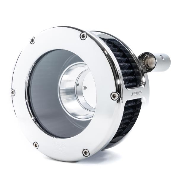 BA Air Cleaner Kit, Chrome finish, Black filter