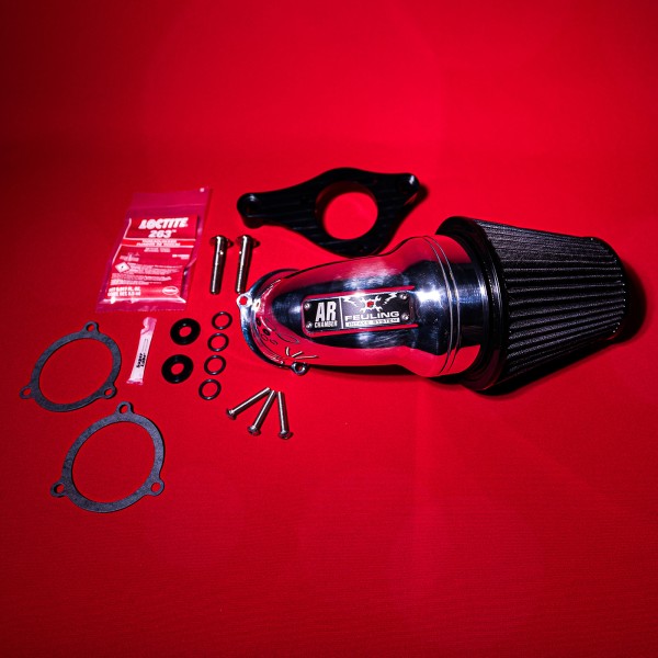 Part#:5713 - AR Air Cleaner Kit, Polished/Black finish, Black Race Series filter