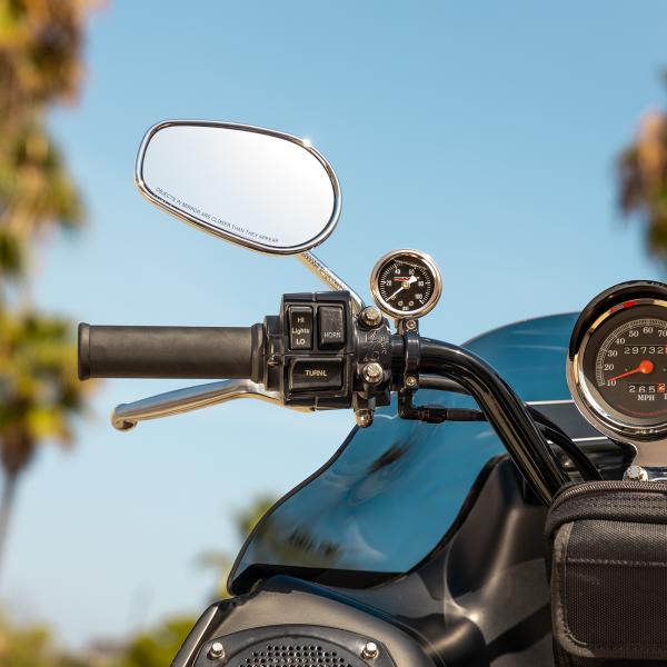 Part#:9055 - 1.250" HANDLEBAR PSI GAUGE MOUNT - BLACK